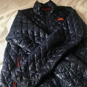 North Face Navy Blue Quilted Zip Up